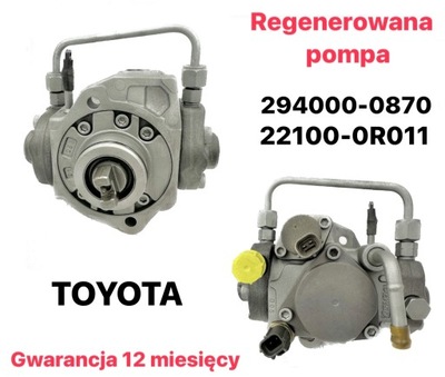 RESTAURADA BOMBA DENSO 294000-0870, 22100-0R011 TOYOTA  