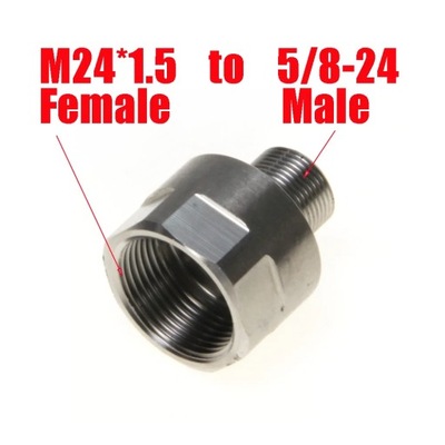 M24*1.5 FEPEQUEÑO TO 5/8-24 PEQUEÑO STAINLESS STEEL THREAD ADAPTADOR M24 SS ~20030  