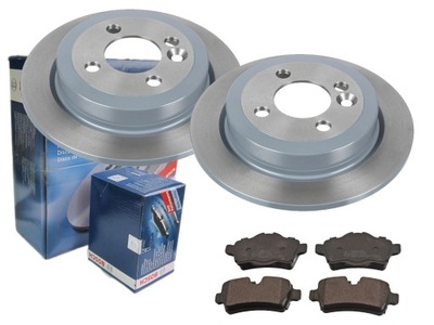 Тормозные диски тормозные колодки bosch задняя mini r55 r56 r57 r58 259mm фото №1