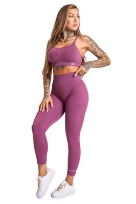 GYM GLAMOUR LEGGINSY PUSH UP 2.0 MERRY BERRY RÓŻOWY M