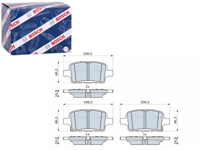Bosch тормозные колодки тормозные задняя chevrolet volt opel insignia b insignia b фото №1