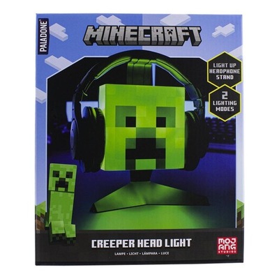 Lampka nocna Minecraft Creeper stojak na słuchawki Paladone Licencja