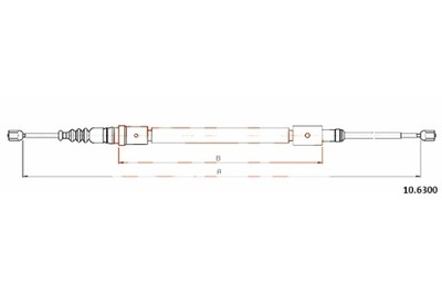 COFLE ТРОС ТОРМОЗНОЙ COFLE 10.6300 CITROEN C4 CACTUS TARZCZE 14- ЗАД