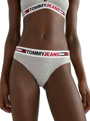 TOMMY HILFIGER MAJTKI DAMSKIE STRINGI SZARY M