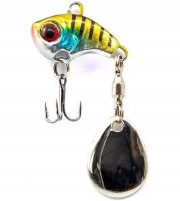 WOBLER PRZYNĘTA WIRUJĄCY OGONEK FL OKOŃ SZCZUPAK- ŻÓŁTO NIEBIESKA