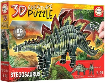Puzzle 3D Dinozaury Stegozaur 89 elementów