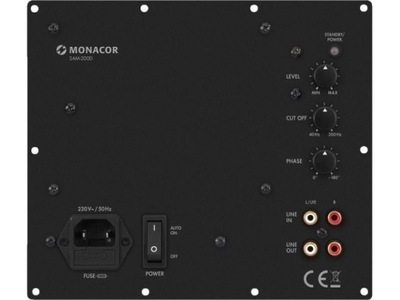 Monacor SAM-200D - Aktywny, cyfrowy moduł subwoofe