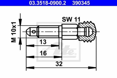 РОЗПОВІТРЮВАЧ ГАЛЬМА (M10X1MM) ATE 03.3518-0900.2