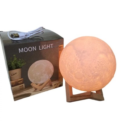 Moon Light Duża lampka księżyc 14,5 cm 7 kolorów, zasilana akumulatorem