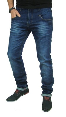 DŁUGIE JEANSY SLIM FIT pas 90cm RDS 33/36 -1794