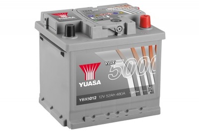 АККУМУЛЯТОР YUASA 5000 YBX5012 54AH 500A P+