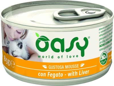 OASY KOT MOUSSE Z WĄTRÓBKĄ 85G