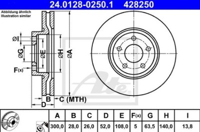 DISCO FRENOS FORD MONDEO IV 2007-2015 PARTE DELANTERA  