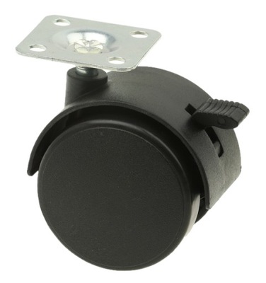 KÓŁKO MEBLOWE OBROTOWE 50 mm Z PŁYTKĄ HAMULEC