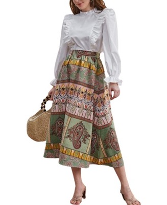 SHEIN KOMPLET DAMSKI WIELOKOLOROWY WZÓR 40/42 ŁWP