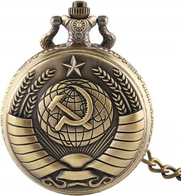 Zegarek kieszonkowy vintage sowiecka odznaka sierp
