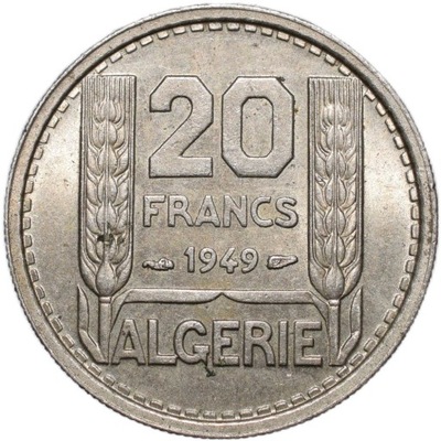 Algieria 20 Franków 1949 Ładna