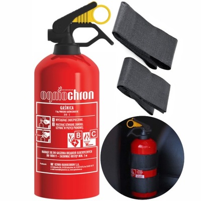 EXTINGUIDOR DE AUTOMÓVIL DE POLVO GP-1 BC 1KG + SOPORTE  