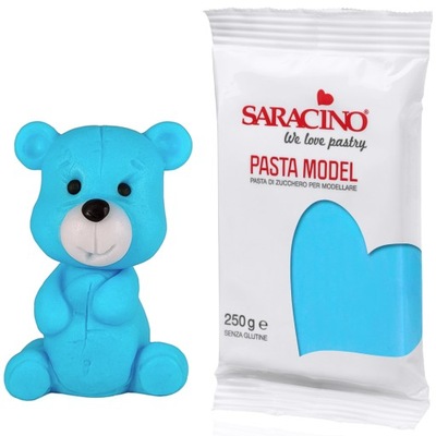 Masa do Modelowania Figurek Figur SARACINO Błękitna 250g Lukier Plastyczny