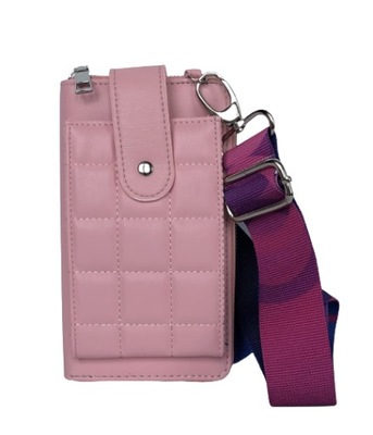 Torebko portfel firmy EGO różowy kolorowy pasek
