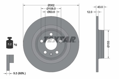 ДИСК HAM. VOLVO T. S90/V90/XC60 2,0 16-