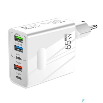 ŁADOWARKA SIECIOWA SZYBKA 65W USB USB-C QC 3.0 PD Ładowarka do telefonu