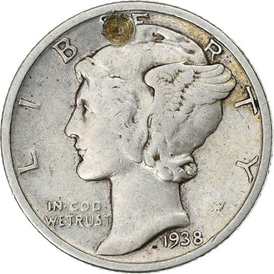 Moneta, USA, Mercury Dime, Dime, 1938, U.S. Mint,