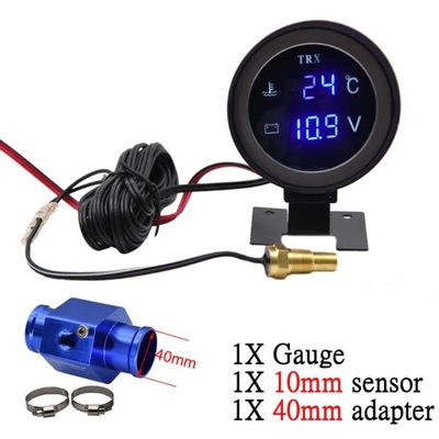 UNIVERSAL 2 IN 1 CAR ROUND LCD DIGITAL WATER TEMPERATURE GAUGE WITH ~76565