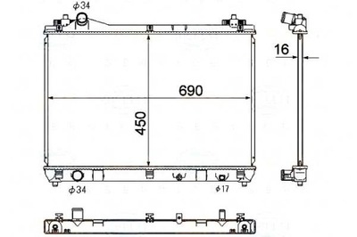 BEHR-HELLA РАДІАТОР ДВИГУНА BEHR HELLA 1770067J00