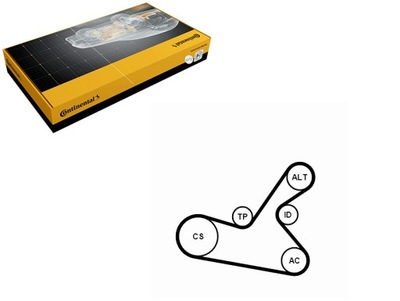 Continental 6pk1125k1 набор ремень клиновой многоручейковый фото №1