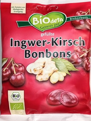 Biodeta cukierki imbirowo wiśniowe opakowanie 75g