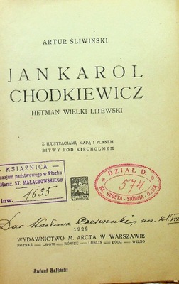 Jan Karol Chodkiewicz 1922 r