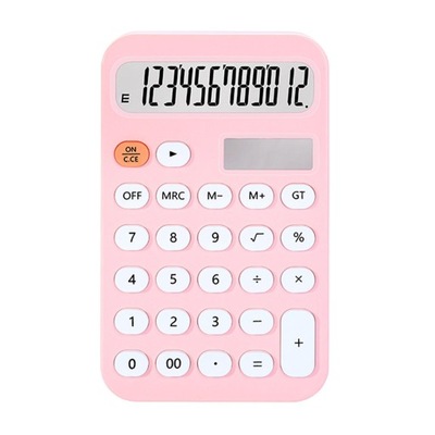 Standardowy kalkulator 12-cyfrowy finansowy różowy