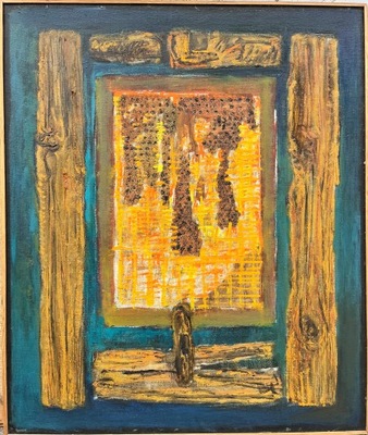 Bohdan Borowski obraz „Ślady” olej płótno