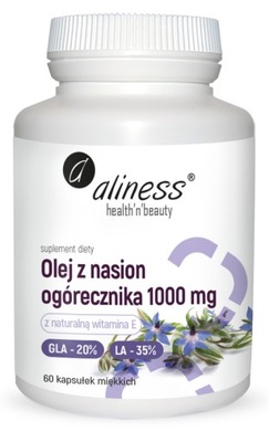 Aliness Olej z nasion ogórecznika 1000 mg 60 kap