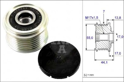 Ina шкив генератора subaru ina фото №1