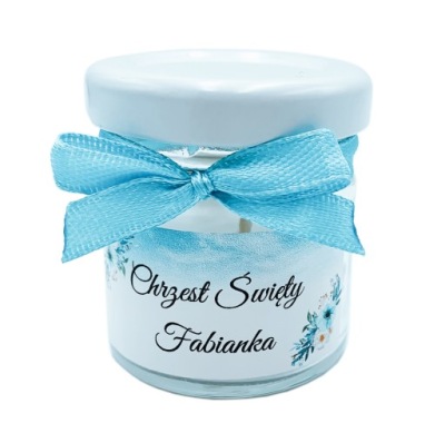 PODZIĘKOWANIA dla GOŚCI na CHRZEST ŚWIĘTY - ŚWIECZKA ZAPACHOWA upominek