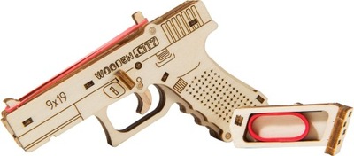 Drewniane Puzzle 3D - Pistolet The Guardian GLK-19