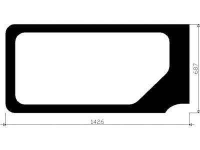 Скло бічна renault master opel movano 2011- 1430x687 фото №1