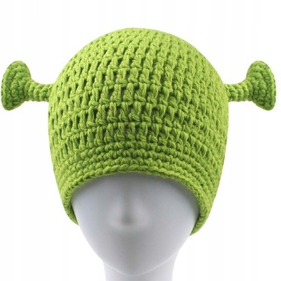 Power Shrek z uszami zielonej czapki beanie Czapki