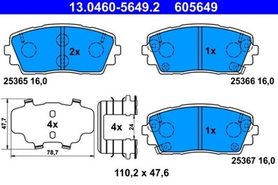 TRINKELĖS STABDŽIŲ KIA PRIEK. PICANTO 1,0-1,2 11- 13.0460-5649.2 