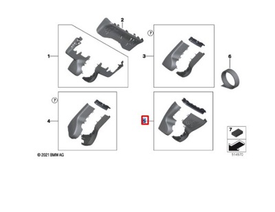 Bmw 4 coupe g22 m g82 interior mirror base cover set 51169108974 original фото №1