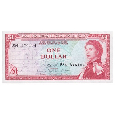 Banknot, Państwa Wschodnich Karaibów, 1 Dollar, KM