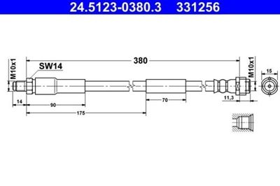 ПАТРУБОК ГАЛЬМІВНИЙ ЕЛАСТИЧНИЙ DB ПЕРЕД W211/W220 02-10 LEWY/PRAWY 24.5123-03