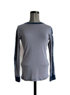 JANUS DESIGN WOOL bluzka 100% merino wool żakard wełna S