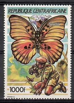 Motyle - Rep. Środkowoafrykańska 1990 Mi 1424