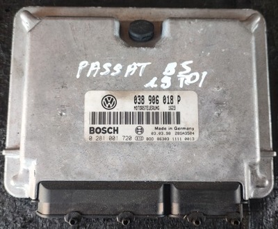 Vw passat b5 1.9 tdi бортовий комп'ютер двигуна 038906018p фото №1