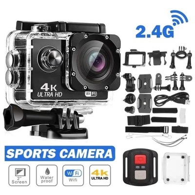 SPORTS4K 4K UHD kamera sportowa wodoodporna 30m akcesoria 16MPX 30 FPS