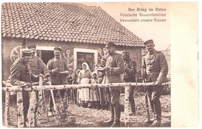 Wojna na wschodzie-1915 Wołyń Kresy- Polska rodzina dzieci chłopki chata