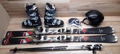 Narty ROSSIGNOL 149cm Buty r-38 Kask Gogle Kijki